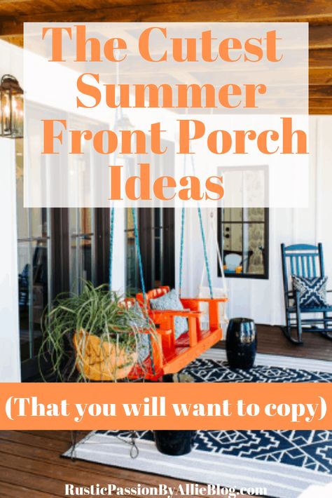 15 Cute Summer Front Porch ideas That You Will Want to Copy! Summer Front Porch Ideas, Small Porch Decorating, White Porch, Summer Porch Decor, Porch Decorations, Summer Front Porches, Summer Porch, Porch Furniture, Patio Wall