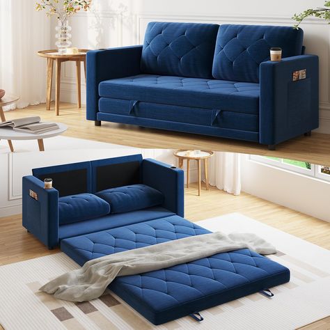 PRICES MAY VARY. 【Versatile Scenes】- Lvifur love seat sleeper bed can be easily converted into leisure sofas, beds, recliners, and game mats to meet your needs, it's definitely a good idea for living rooms, home theaters, basements, dormitories, apartments, home offices 【Soft Comfy Cushion】- The convertible sleeper loveseat with high-density sponge gives you a cloud-like sitting experience and high bearing capacity, in line with ergonomic design, making you comfortable all day 【Pull Out Couch Se Ikea Sleeper Sofa Small Spaces, Comfy Recliner Couch, Floor Furniture Living Room, Diy Floor Couch Ideas, Very Small Living Room Ideas Apartments, Sleeper Sofa Small Spaces, Camper Couch Replacement, Futon Aesthetic, Studio Apartment With Kids