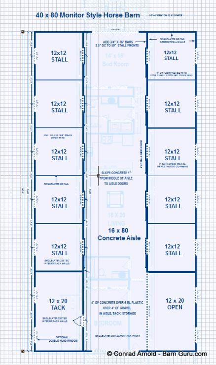 Monitor Horse Barn Plans 10 Stall Horse Barn Floor Plans, Horse Barn Blueprints, 8 Stall Horse Barn Plans, 6 Stall Horse Barn Plans, Multi Animal Barn Layout, Stables Layout, Barn Layout Multi Animal, Barn Plans Layout, Horse Barn Layout