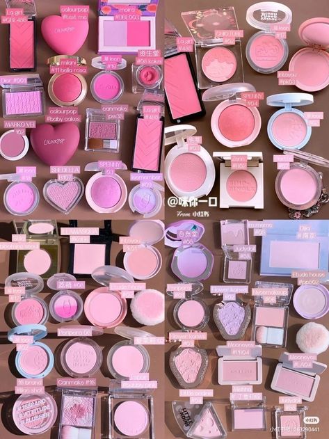 Pink Cool Tone Makeup Korean, K Makeup Products, Japan Makeup Products, Blushes Makeup, Penyimpanan Makeup, Expensive Makeup, Makeup Accesories, Makeup Package, Ethereal Makeup