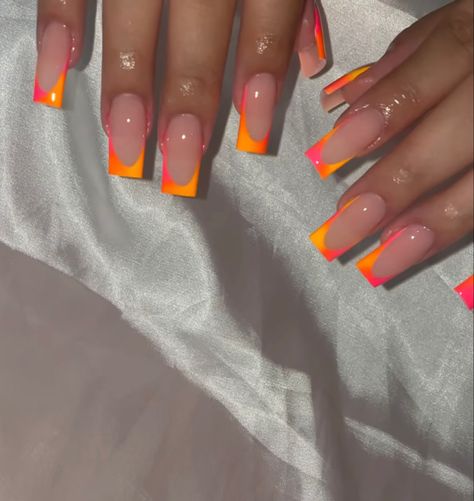 Summer Nails Square, Jamaica Nails, Acrylic Toe Nails, Glamour Nails, Colored Acrylic Nails, Girly Acrylic Nails, Work Nails, French Tip Acrylic Nails, Nails Square