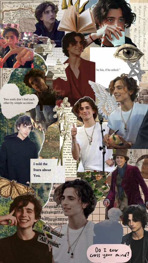 ✨✨✨ Timothee Chalamet Wallpaper, Timmy T, Club Design, Timothee Chalamet, Feeling Loved, Lock Screen Wallpaper, Collage