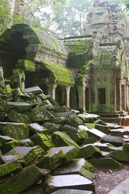 Angkor Wat, Cambodia Angkor Wat Aesthetic, Overgrown Temple, Alien Ruins, Forest Ruins, Ruined Temple, Ankor Wat, Forest Temple, Stone Ruins, Khmer Temple