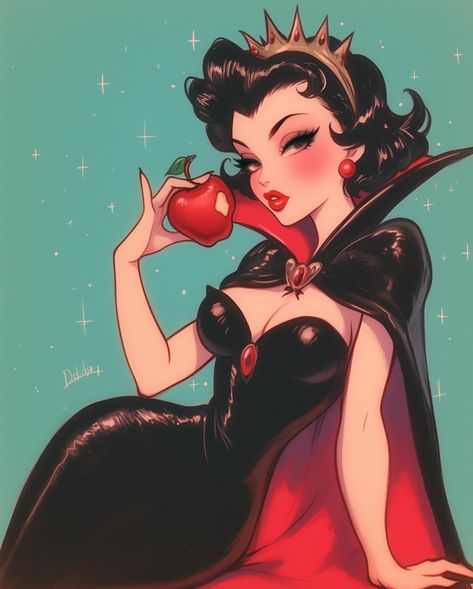 ☠️🍎👑💖🩵✨ Dibujos Pin Up, Goth Princess, Walt Disney Characters, Fairy Illustration, Disney Instagram, Twisted Disney, Color Vibe, Disney Fantasy, Live Painting