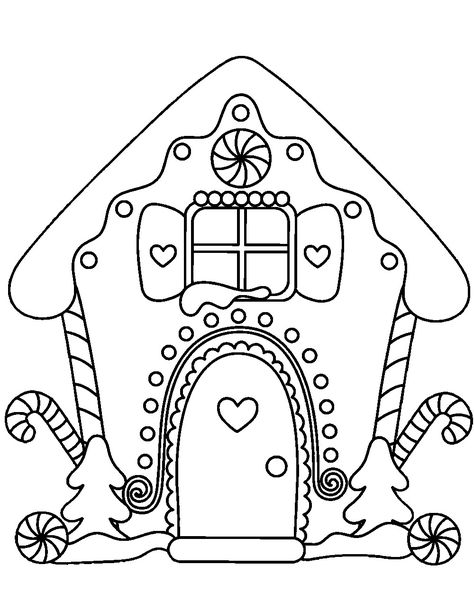 Gingerbread House Drawing, Gingerbread House Coloring Page, Avengers Coloring Pages, Avengers Coloring, New Year Diy, Coloring Worksheets, Christmas Coloring Sheets, Construction Paper Crafts, Christmas Tree Coloring Page