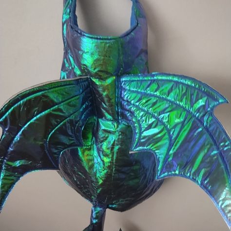 Dragon costume for xlg dogs Dragon Costume For Dogs, Dog Dragon Costume, Dog Dragon, Costume For Dogs, Dragon Costume, Iridescent Blue, Inventors, Halloween 2024, Dog Costume