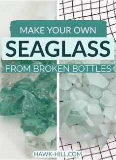 Sea Glass Diy, Sea Glass Art Projects, Broken Bottle, Wine Glass Art, Beach Glass Art, Glass Art Projects, Sea Glass Crafts, Glass Bottle Crafts, Beach Crafts