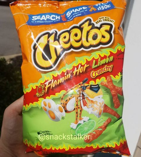 Cheetos Flamin Hot Limon Crunchy Cheeto Puff Recipe, Cheetos Flamin Hot, Hot Cheetos, Puff Recipe, Cheese Puffs, Cheez It, Pretzels, Snack Recipes, Chips