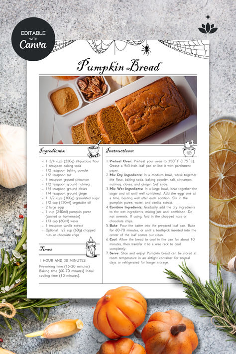 Spice up your Halloween kitchen with our Halloween recipe template. Perfect for creating a spooky recipe book for your Halloween dinners. Easily printable in Letter or A4 format to compile a recipe book or use as individual recipe dividers.

📌 INCLUDE:
1 PDF file with link to:
- 4 layouts of recipes
- 4 dividers
- 1 cover
(US Letters & A4 format)
✨ Everything is editable with Canva FREE Halloween Dinners, Recipe Dividers, Recipe Book Templates, Cookbook Template, Spooky Food, Halloween Recipe, Recipe Template, Halloween Kitchen, Halloween Dinner