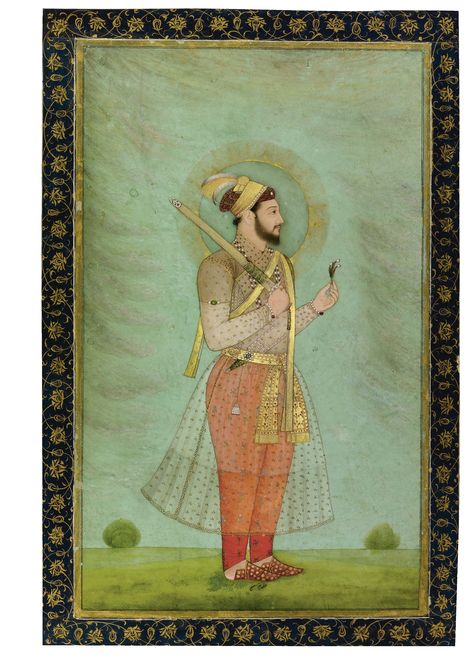 A Portrait of Dara Shikoh, India, Mughal, 18th Century | lot | Sotheby's Dara Shikoh, Mughal Flowers, Mughal Miniature, Persian Miniatures, Indian Miniatures, Mughal Miniature Paintings, Indian Miniature, Mughal Art, Mughal Paintings