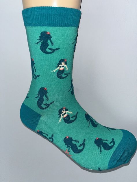 Sock Size OSFM Condition is New. Shipped with USPS First Class Package. 56% cotton, 42% Polyester, 2% Spandex Sock It To Me, Novelty Socks, First Class, Mermaid, Shoe Accessories, Mens Accessories, Socks, Spandex, Mens Outfits