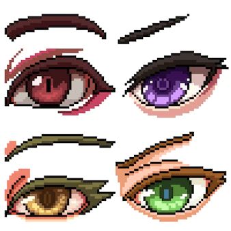 Pixel Eyes Images | Free Vectors, Stock Photos & PSD | Page 3 Pixel Art Eyes, Pixel Tutorial, Eyes Images, Art Eyes, Pixel Characters, Pixel Art Tutorial, Arte 8 Bits, Sailor Moon Fan Art, 8bit Art