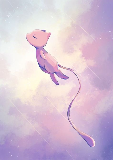 Plusle Minun Wallpaper, Mew Art Pokemon, Mew Pokemon Art, Pink Pokemon Wallpaper, Mewtwo Wallpapers, Mew Drawing, Mew Fanart, Mew Wallpaper, Mewtwo Fanart