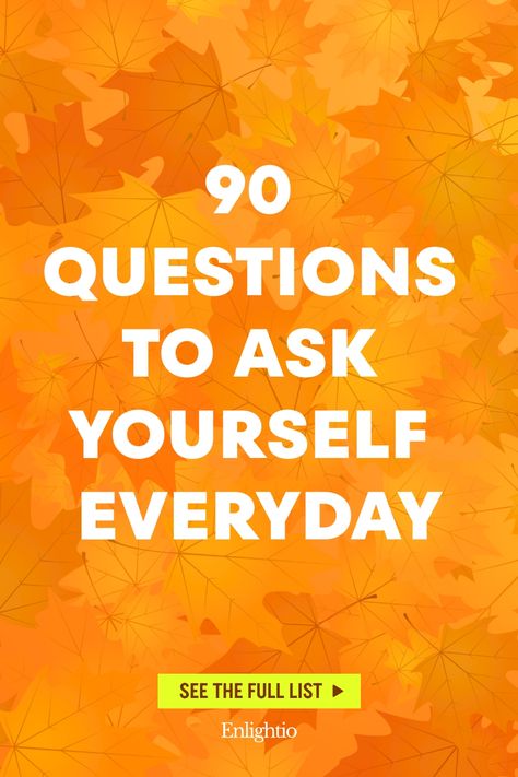 90 Questions to Ask Yourself Everyday Questions To Ask Yourself Everyday, Daily Questions To Ask Yourself, Insightful Questions, Questions To Ask Yourself, Friendship And Dating, Life Questions, Life Decisions, Positive Habits, Challenge Yourself