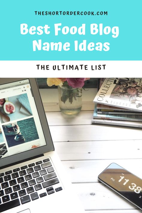 Here is a creative list of food blog names that will get readers to your site. The ultimate list of food blog names included. Also many creative ways to brain-storm and research blog names. A domain name generator and domain availability tools included. How to handle social media accounts for new blogs. What to consider before picking a name is outlined. Great stories on how food bloggers picked their names. Start a food blog today. @theshortordercook #startablog #foodblog #blogname Food Account Name Ideas, Food Blog Names, Blog Name Ideas, Domain Name Ideas, List Of Food, Name Idea, Brain Storm, Food Hub, Blogging Resources