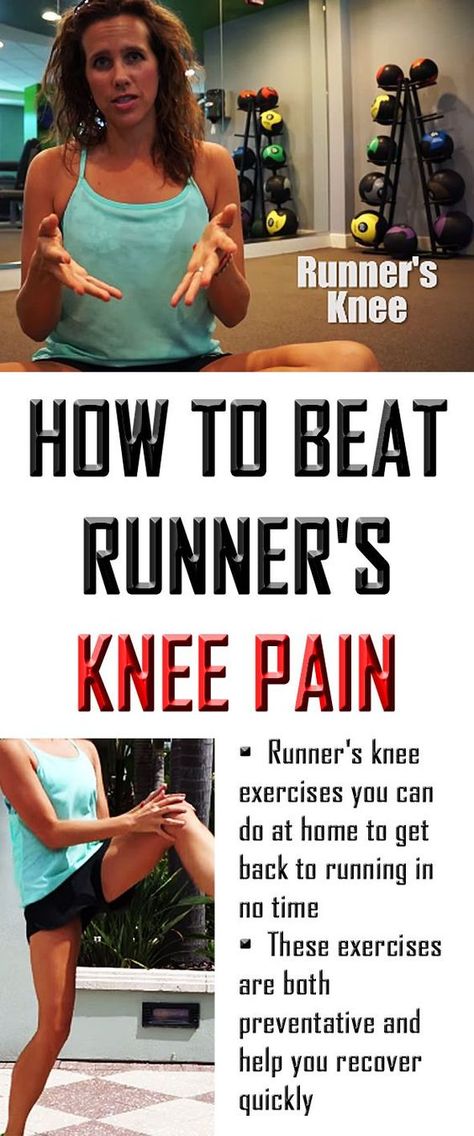 How to resolve runner's knee pain - great steps Runners Knee Exercises, Runners Knee Pain, Runners Knee, Running Injuries, Beginning Running, Running On Treadmill, Knee Exercises, Half Marathon Training, Nerve Pain