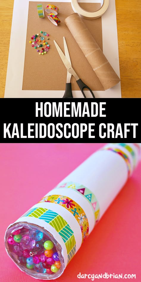 Tube Activities For Preschoolers, Paper Towel Roll Telescope Craft, Preschool Telescope Craft, Diy Kelidoscope Kids, Paper Towel Roll Kaleidoscope, Crafts With Tubes, Low Prep Crafts, Crafts With Paper Towel Tubes, Diy School Projects