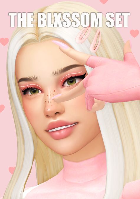 🌸 THE BLXSSOM SET 🌸 | Lady Simmer en Patreon Lady Simmer Cc, The Sims 4 Cc Face Details, Sims4 Makeup Patreon, Sims 4 Mm Patreon, Sims 4makeup Cc, Sims 4 Cute Makeup, Sims 4 Cc Mouth Patreon, Sims 4 Eye Makeup Cc, Sims 4 Cc Makeup Blush Patreon