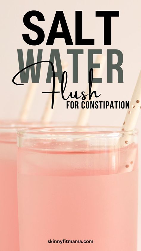 Homemade Salt Water Flush recipe to help cleanse out your colon detox your body and reduce constipation fast Salt Water Flush Recipe, Salt Water Cleanse, Colon Flush, Salt Water Flush, Flush Out Toxins, Colon Cleanse Recipe, Cleaning Your Colon, Turmeric Vitamins, Master Cleanse