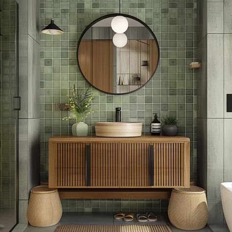 Bathroom Ideas Minimal, Scandinavian Interior Bathroom, Japanese Inspired Bathroom, Japandi Bathroom Design, Zen Ideas, Japanese Bathroom Design, Japanese Style Bathroom, Japandi Bathroom, Minimalist Homes