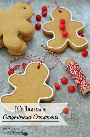 Ginger Bread Ornaments, Gingerbread Ornaments Recipe, Ornaments Recipe, Clay Gingerbread, Tradition Christmas, Ginger Bread House Diy, Chewy Gingerbread Cookies, Diy Gingerbread, How To Make Gingerbread