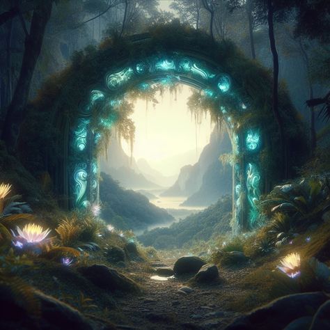 Magic Door Fantasy Portal, Magic Portal Aesthetic, Portals To Another World, Portal Aesthetic, Forest Portal, Portal Opening, Fantasy Portal, Fairy Portal, Portal To Another World