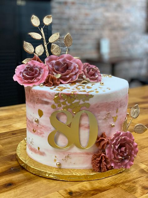 55 Th Birthday Cake, 80th Birthday Cake Design, Female 80th Birthday Cake, 99th Birthday Cake Ideas, 80 Th Birthday Cakes For Women, 90 Th Birthday Cake Ideas, Cakes For Grandmas Birthday, Birthday Cake 50th Women, 80th Birthday Cake For Grandma