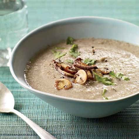 Two-Mushroom Velouté Fast Thanksgiving Recipes, Almond Soup, Christmas Soup, Joel Robuchon, Best Soup Recipes, Recipes Soup, Wild Mushroom, Bowl Of Soup, Food Words