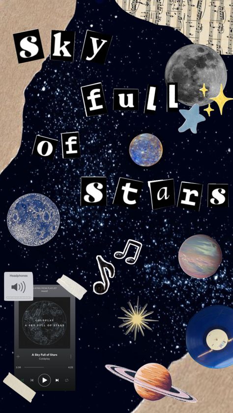 Sky Full Of Stars Aesthetic Coldplay, Planet Moodboard, Music Of The Spheres Coldplay, Sky Full Of Stars Coldplay, Coldplay Aesthetic, Coldplay Poster, Coldplay Wallpaper, Book Structure, Fix You Coldplay