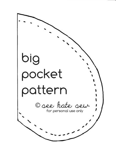 Big Pocket Pattern - Now I can add pockets to all those pocketless sweaters Pocket Pattern Template, Jester Cosplay, Pocket Template, Ribbon Shirts, Sewing Pockets, Sewing Pants, Pattern Template, Utility Sink, Big Pocket