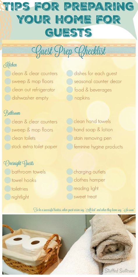 Get your house ready for guests with this handy guest prep checklist. Also, some great tips for hosting friends in your home. Prep Checklist, Guest Room Essentials, Apartment Checklist, Farmhouse Side Table, Counter Decor, Hosting Guests, Hostess With The Mostess, Room Transformation, Air B And B