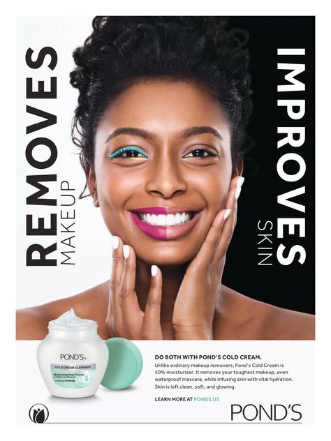 Magazine Ads Design Creative Advertising, Skincare Magazine Ad, Makeup Creative Ads, Magazine Advertising Design, Skin Care Ads Creative, Shampoo Branding, Half Face Makeup, Cosmetics Advertising, Makeup Print