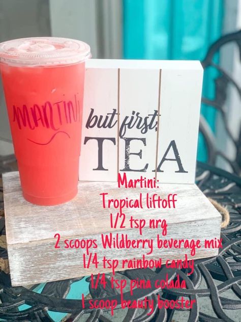 Tropical Herbalife Tea Recipes, Herbalife Martini Tea, Pink Herbalife Tea Recipe, Loaded Tea Recipes Herbalife Pom Liftoff, Specialty Tea Recipes, Nutrition Shake Recipes, Herbalife Flavors, Herbal Life Shakes, Herbalife Teas