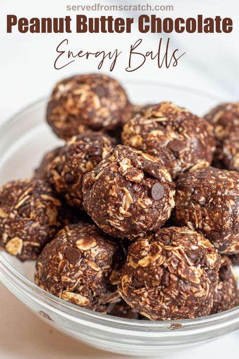 Chocolate Energy Balls Healthy, Chocolate Power Balls, Chocolate Peanut Balls, No Bake Peanut Butter Chocolate Chip Oatmeal Energy Balls, Chocolate Peanut Butter Balls Healthy, Chocolate Peanutbutter Balls, Healthy Peanut Butter Chocolate Desserts, Power Balls Recipe, Energy Balls With Dates