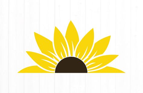 Excited to share the latest addition to my #etsy shop: Half Sunflower for Cricut, Commercial Use Flower SVG, Layered Cut File, Cute Summer Tshirt Design, Silhouette DXF, Wildflower EPS https://etsy.me/3mQFTJh #yellow #babyshower #independenceday #kidscrafts #brown #flo Summer Tshirt Designs, Half Sunflower, Flower Svg Files, Sunflower Clipart, Flame Tattoos, Sunflower Svg, Aari Blouse, Design Silhouette, Layered Cut