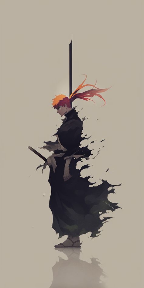 #anime #manga #cartoon #animeart #mangaart #animefanart #wallpaper #phonewallpaper Anime Phone Wallpaper, Bleach Wallpaper, Black And White Wallpaper Iphone, Carving Painting, Bleach Tybw, Android Wallpaper Art, Bleach Anime Art, Kurosaki Ichigo, Anime Drawing Books