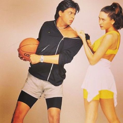 Shahrukh Khan and Karisma Kapoor in Dil To Pagal Hai (1997) Karishma Kapoor 90s, Dil To Pagal Hai, Shahrukh Khan And Kajol, Shah Rukh Khan Movies, Srk Movies, Karishma Kapoor, 90s Bollywood Aesthetic, King Khan, Bollywood Posters