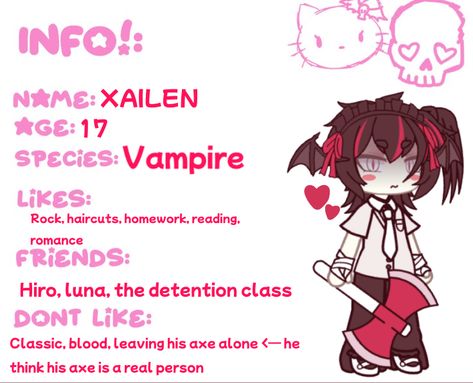 Gacha Life Monster Oc, Vampire Ocs, Gl Outfits, Character Sheet Writing, Outfit Mirror Selfie, Gacha Inspiration, I Hate U, Free Ocs, Gacha Designs