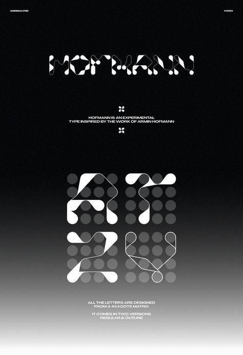 Hofmann - Free Experimental Typeface on Behance Experimental Font Design, Fluid Typography, Experimental Typeface, Experimental Font, Hawaiian Gods, Armin Hofmann, Experimental Type, Typeface Design, Elegant Font