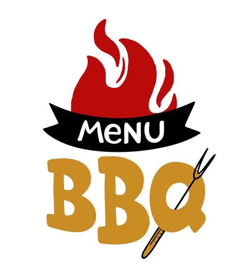 BBQ hand-drawn inscription slogan food court emblem menu restaurant bar cafe Vector illustration of fire Fire Illustration, Fire Fire, Food Court, Bar Cafe, Menu Restaurant, Illustration Vector, Flat Design, Restaurant Bar, Hand Drawn