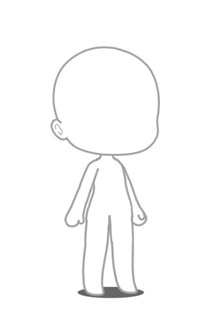 Standing gacha life pose. Gacha Outline Drawing, Gacha Standing Pose, Gatcha Character Base, Chibi Poses Standing, Gacha Body Base Male, Gacha Mannequin, Gacha Outline, Gacha Life Custom Poses, Chibi Standing Pose