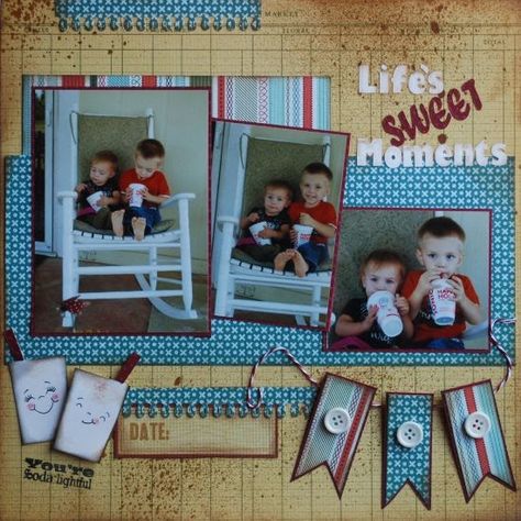 Boy Scrapbook Layouts, Family Layout, Scrapbooking Layouts Baby, Baby Layouts, Scrapbook Boys, Baby Boy Scrapbook, Picture Layouts, Kids Scrapbook, Family Scrapbook