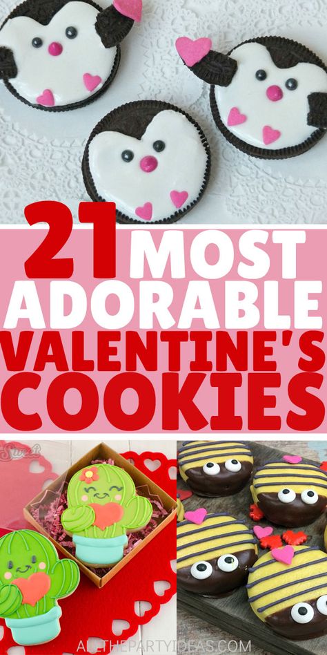 Valentine’s Day Cookies For Kids, Valentine’s Day Cookie Ideas, Valentines Day Cookies For Kids, Valentine Cookies For Kids, Valentine Oreos, Cookie Bouquet Ideas, Valentines Cookies Decorated Ideas, Valentines Day Cookie Recipe, Dinosaur Watercolor