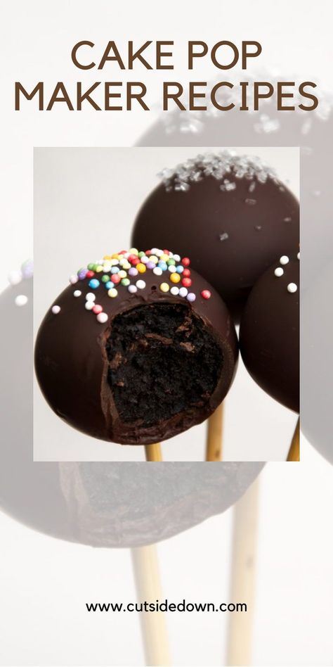 Mini Cake Pop Maker Recipes, Cake Ball Maker Recipes, Cake Pops In Cake Pop Maker, Cake Pops Machine Recipes, Cake Pops Maker Recipes, Cake Pop Maker Recipes Babycakes, Banana Cake Pops Recipe, Cake Pops With Cake Pop Maker, Babycakes Cake Pop Recipes