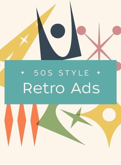 Design Trend Report: 50s Style Retro Ads  Creative Market blog  www.creativemarket.com Retro Advertising Graphic Design, 1950s Graphic Design, 50s Graphic Design, 1950s Futurism, 1960s Graphic Design, 50s Ads, Design Typeface, Fashion Trend Pattern, Vintage Design Style