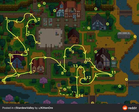 Stardew Valley Expanded Egg Hunt, Stardew Valley Easter Egg Hunt, Stardew Valley Basic Sprinkler Layout, Stardew Valley Amethyst, Stardew Valley Fruit Bat Cave Design, Stardew Valley Spring Guide, Stardew Egg Hunt Route, Cute Stardew Valley House, Stardew Valley Villagers Gifts