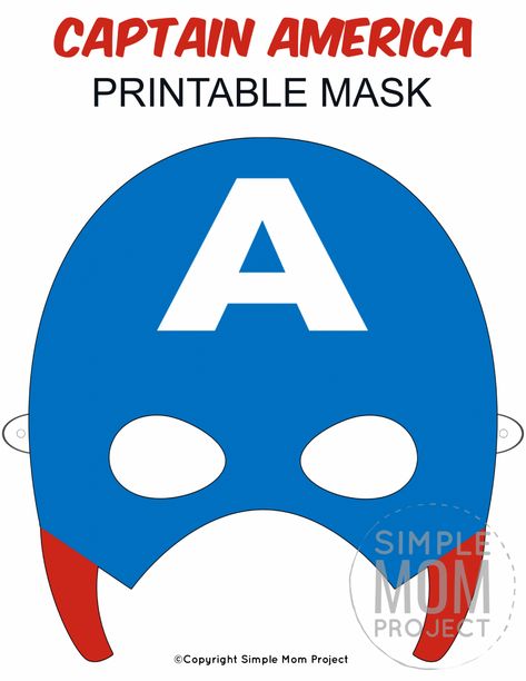 Planning an Avengers party or need a last minute Captain America costume idea for Halloween? Look no further because these FREE printable Captain America mask templates are perfect for your little superhero! They work great as printable Captain America mask party favor coloring sheets or simply print and play! #CaptainAmerica #CaptainAmericaMasks #Superhero #SuperheroParty #AvengersParty #SimpleMomProject Superhero Mask Template, Captain America Mask, Captain Amerika, Superhero Alphabet, Captain America Party, Mask Templates, Quarantine Activities, Coloring Mask, Suprise Birthday