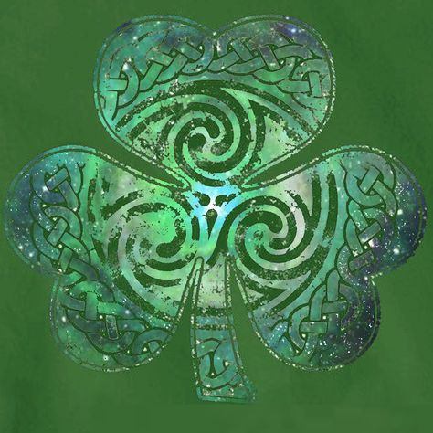 Shamrock Aesthetic, Galaxy Aesthetic, St Patricks Day Wallpaper, Saint Patricks, Luck Of The Irish, Four Leaf, Holidays With Kids, Leaf Clover, Four Leaf Clover