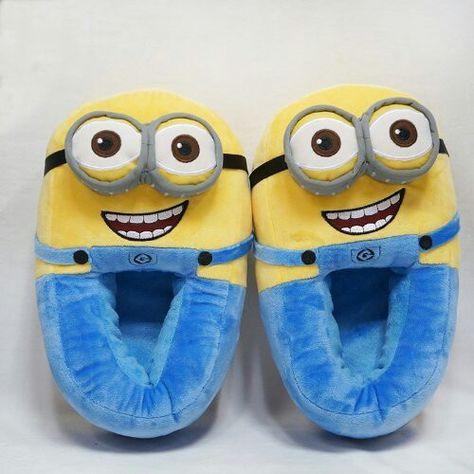 Minions Animation, Minion Slippers, Funny Slippers, Fun Slippers, Beautiful Slippers, Yellow Guy, Cotton Slippers, Minions Despicable Me, Animal Slippers