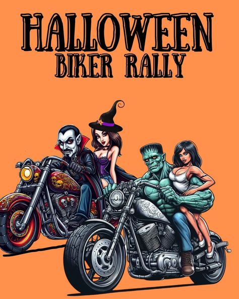 Funny Halloween teeshirt Biker Rallies, Female Motorcycle Riders, Halloween Wallpaper Cute, Beautiful Witch, Biker Lifestyle, Motorcycle Art, Motorcycle Riders, Halloween Stickers, Biker Style